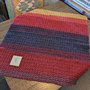 ** NEW ** Handmade / Hand Crocheted Baby / Toddler Afghan - Fall Rainbow #4